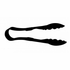 Omcan Canada Smallwares Each Omcan 80155 - 9 Inch Black Polycarbonate Scallop Grip Serving Tongs (NSF Certified) | Each