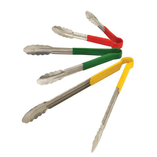 Omcan Canada Smallwares Each Omcan 80551 16" Heavy-Duty Utility Tong with Red Plastic Handle | Denson CFE