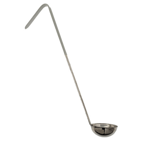 Omcan Canada Smallwares Each Omcan 80767 12 oz One-Piece Stainless Steel Ladle with Gray Handle | Denson CFE