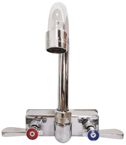 Omcan Canada Stainless Steel Sink Each Omcan 46888 – Stainless Steel Gooseneck Faucet, 4" Centers for Hand Sinks | Denson CFE