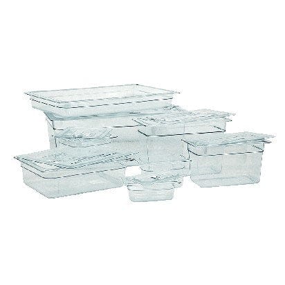 Omcan Canada Tabletop & Serving Each Omcan 80021 Polycarbonate Quarter-size Clear Slotted Cover for Food Pan | Denson CFE