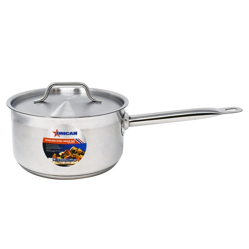 Omcan Canada Unclassified Ea Omcan 80432 3.5 QT Stainless Steel Sauce Pan with Cover and Handle | Denson CFE