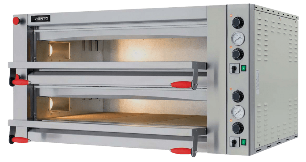 Omcan Canada Unclassified Each Omcan 40638 Trento Fuoco Series 43″ Double Chamber Pizza Oven with 27.6″ Chamber, Mechanical Display – 13.2 kW, 220V, 3 Ph | Denson CFE