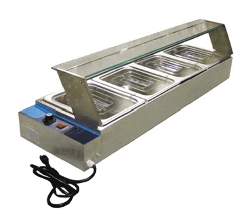 Omcan Canada Unclassified Each Omcan 42157 46" Bain Marie with 4 Half-size Pans and 1.5 kW | Denson CFE