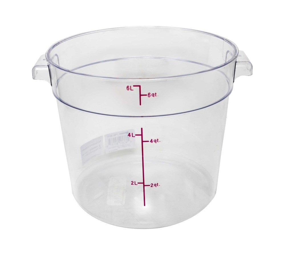Omcan Canada Unclassified Each Omcan 80177 6 QT Polycarbonate Clear Round Food Storage Container | Denson CFE