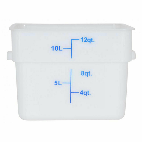 Omcan Canada Unclassified Each Omcan 80201 12 QT Polypropylene White Square Food Storage Container | Denson CFE