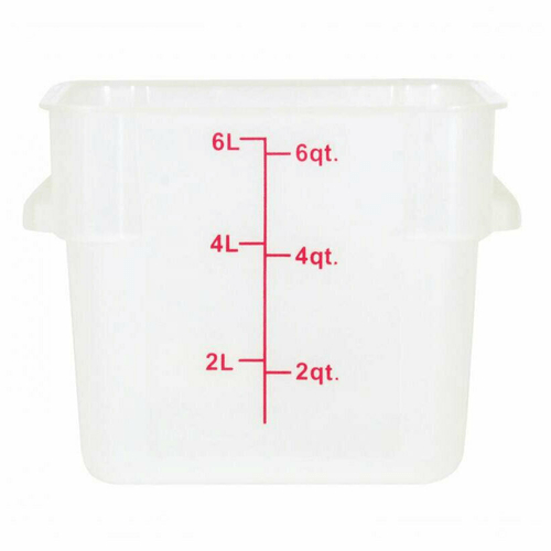 Omcan Canada Unclassified Each Omcan 80203 6-QT Polypropylene Translucent Square Food Storage Container | Denson CFE