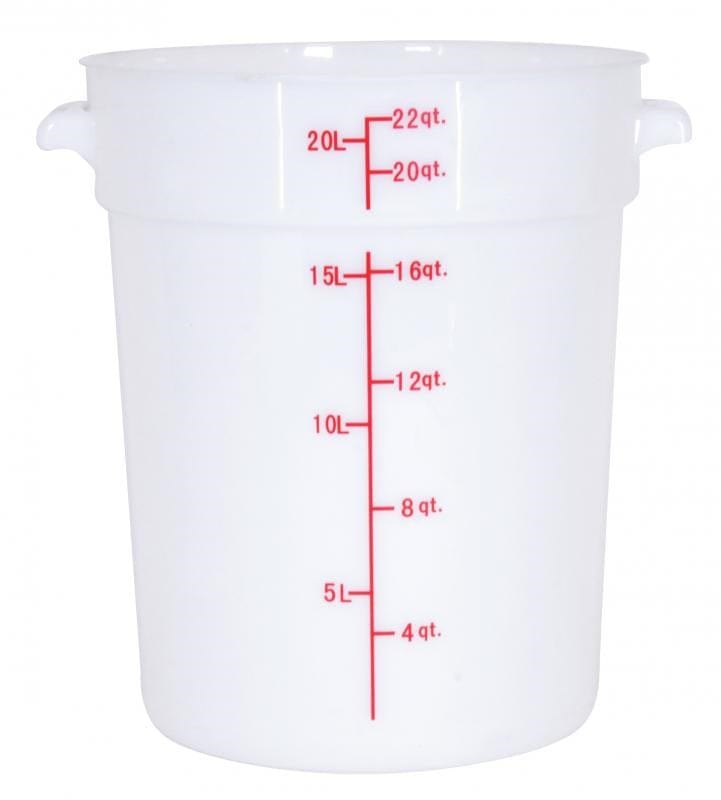 Omcan Canada Unclassified Each Omcan 80235 22 QT Polypropylene White Round Food Storage Container | Denson CFE