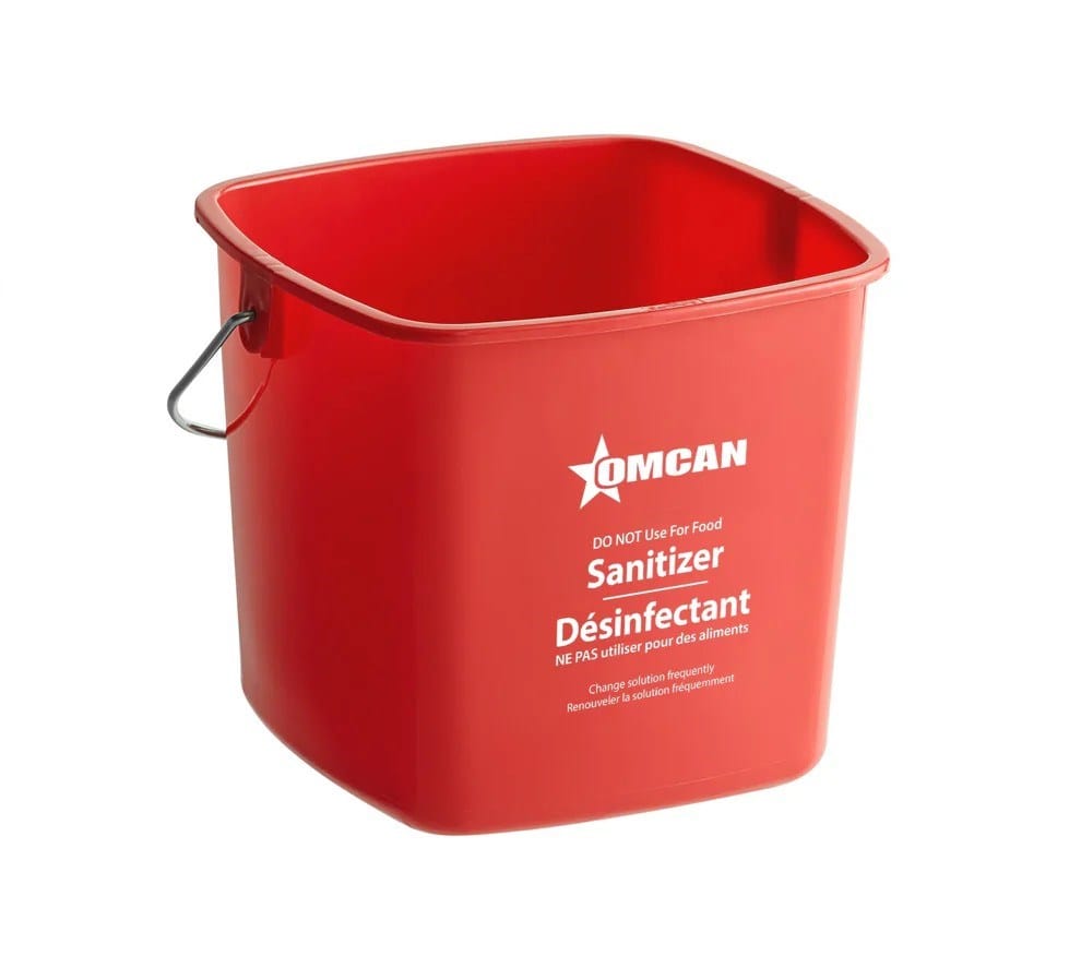 Omcan Canada Unclassified Each Omcan 81017 3 Qt Red Cleaning and Sanitizing Pail | Denson CFE