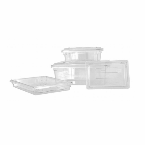 Omcan Canada Unclassified Each Omcan 85118 18″ x 26″ x 3.5″ Polycarbonate Clear Rectangular Food Storage Container | Denson CFE