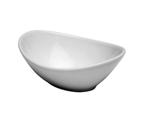 Oneida Canada Dinnerware Bowl, 9-1/2 oz., 6-1/4#, oval, white, rolled edge