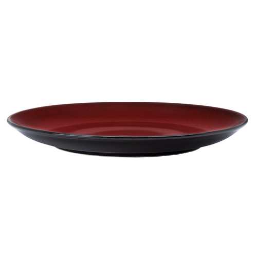 Oneida Canada Dinnerware Dozen Luzerne Rustic by Oneida 1880 Hospitality L6753074119 6 1/2" Crimson Porcelain Round Coupe Plate - 24/Case | Denson CFE