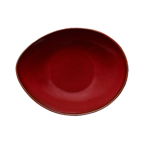 Oneida Canada Dinnerware Dozen Luzerne Rustic by Oneida 1880 Hospitality L6753074754 9" Crimson Porcelain Round Deep Coupe Plate / Bowl - 12/Case | Denson CFE