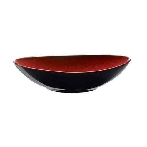 Oneida Canada Dinnerware Dozen Oneida L6753074754 9 in. Rustic Crimson Porcelain Round Deep Coupe Plate