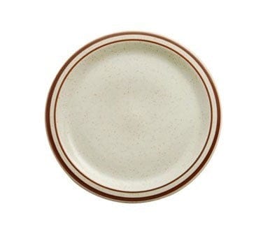 Oneida Canada Dinnerware Dozen / Porcelain / Ivory Plate, 7-1/4" dia., round, narrow rim, Oneida, DUNES, ivory