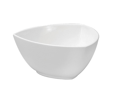Oneida Canada Dinnerware Dozen / Porcelain / White Oneida - Bowl, 30-3/4 oz., 6-1/2", triangular, rolled edge, microwave and dishwasher safe, scratch-resistant glaze, porcelain, bright white, Buffalo, White Ware