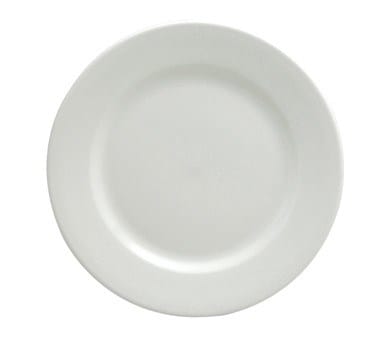 Oneida Canada Dinnerware Dozen / Porcelain / White Oneida Buffalo F8010000132 Bright White Ware 8 1/8" Rolled Edge Porcelain Plate – Dozen | Denson CFE