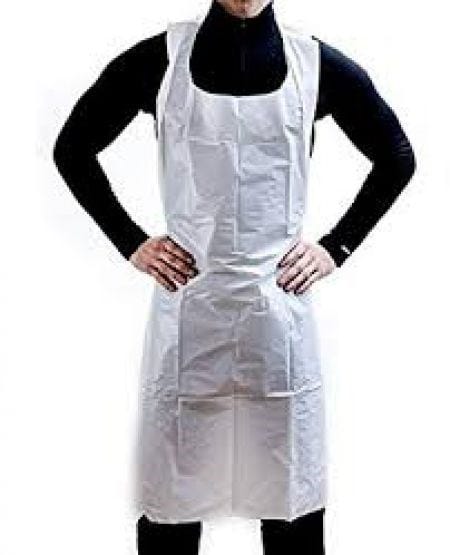 Prime Source Clothing & Textiles Pack of 100 DAP150 APRON POLYETHELYNE 28X46" WHITE 1.5ML DISPENSER