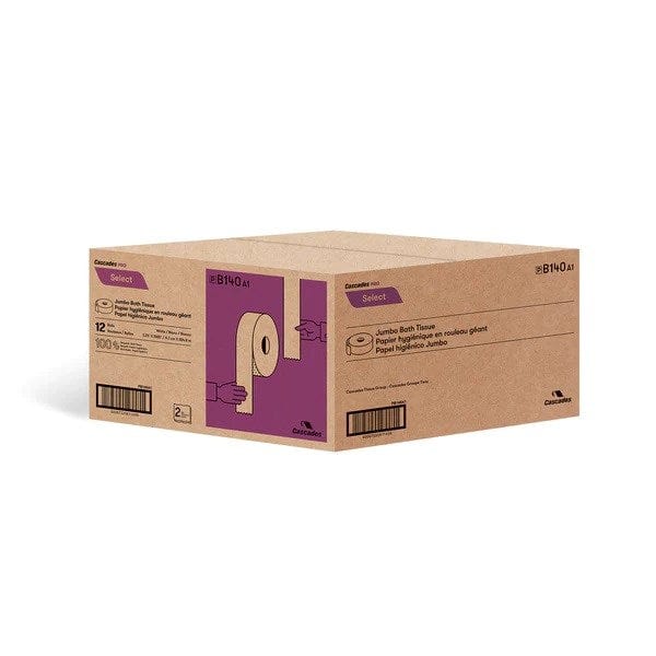 Pro Select Disposables Case of 12 Pro Select B140 Jumbo Toilet Paper 2-Ply 1000' (12/cs) | Denson CFE