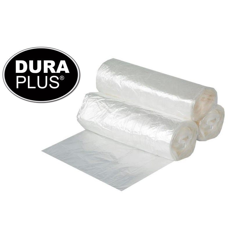 RALSTON Cleaning & Safety Case Dura Plus 57760034 Regular Frosted HDPE Garbage Bags - 20 in x 22 in, 1,000 Bags per Case | Case
