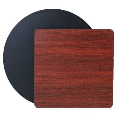 Royal Industries Essentials Each Royal Industries ROY RTT BM 30 RT 30" Round Reversible Melamine Table Top, Black/Mahogany