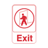 Royal Industries Essentials Each Royal ROY 695609 White "Exit" Sign 6" x 9" | Denson CFE