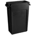 Rubbermaid Canada-MDS Cleaning & Safety Each Rubbermaid FG354060BLA 23 gal Rectangle Slim Trash Can, 22"L x 11"W x 30"H, Black