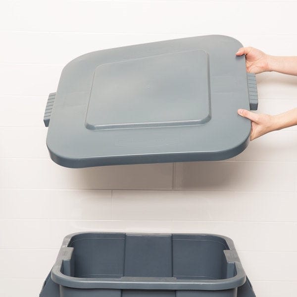 Rubbermaid Canada-MDS Essentials Each Rubbermaid Commercial FG352700GRAY HDPE Brute Square Lid for 3526 Trash Can, Gray | Denson CFE