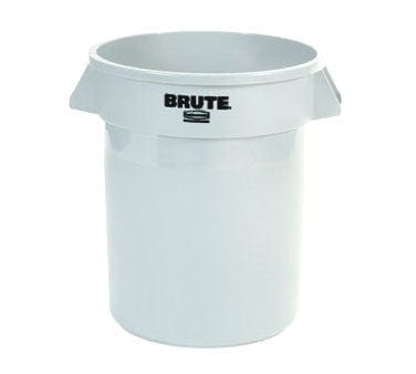 Rubbermaid Canada-MDS Essentials Each Rubbermaid FG262000WHT 20 gallon Brute Trash Can - Plastic, Round, Food Rated
