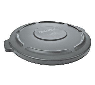 Rubbermaid Canada-MDS Essentials Each Rubbermaid FG263100GRAY Round Flat Top Trash Can Lid - Plastic, Gray | Denson CFE