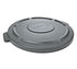 Rubbermaid Canada-MDS Essentials Each Rubbermaid FG263100GRAY Round Flat Top Trash Can Lid - Plastic, Gray | Denson CFE
