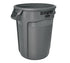 Rubbermaid Canada-MDS Essentials Each Rubbermaid FG263200GRAY 32 gallon Brute Trash Can - Plastic, Round, Food Rated