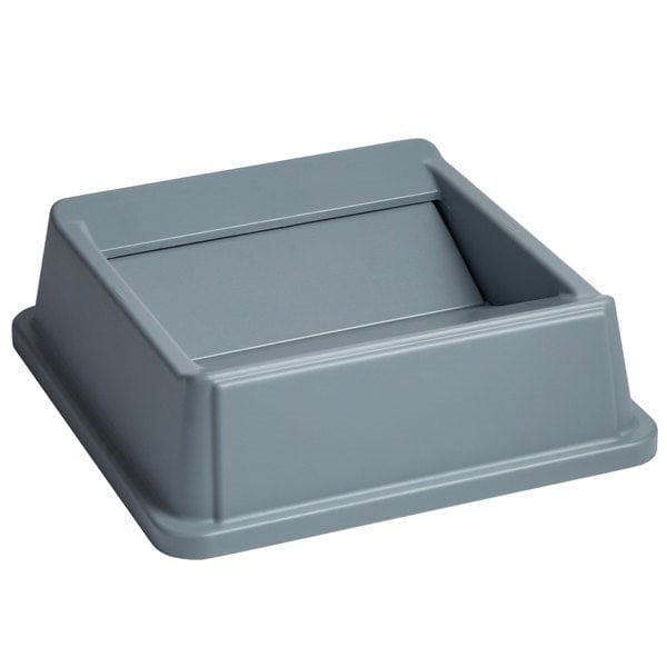 Rubbermaid Canada-MDS Essentials Each Rubbermaid FG266400GRAY Square Swing Top Trash Can Lid - Plastic, Gray