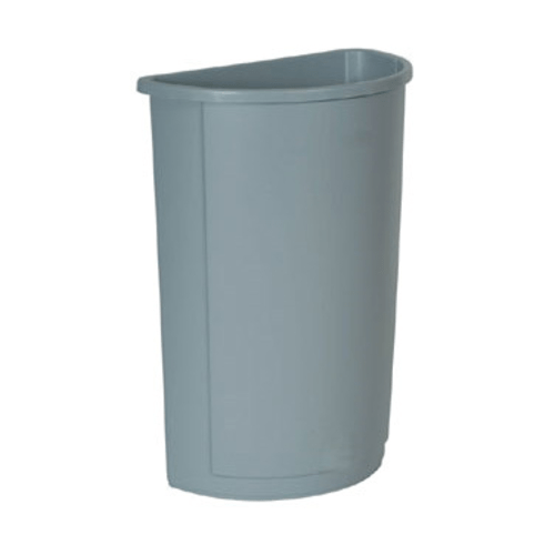 Rubbermaid Canada-MDS Sanitation & Janitorial Each Rubbermaid FG352000GRAY 21 gallon Commercial Trash Can - Plastic, Half Round, Food Rated