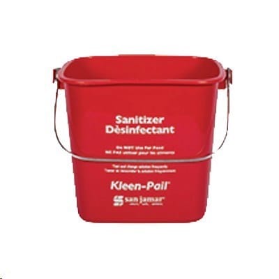 San Jamar Canada Essentials Each San Jamar KP97RD 3 Qt. Red Sanitizing Kleen-Pail