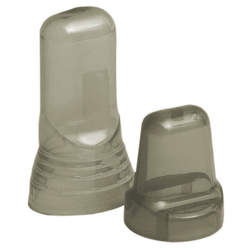 Spill-Stop Bar Supplies Dozen Spill-Stop 1242-0 Universal Large Liquor Pourer Dust Cover - Smoke, Fits Most Pourers | Denson CFE