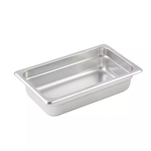 Winco SPJL402 Quarter Size Stainless Steel Steam Table Pan 2.5 Inch Deep | Denson CFE
