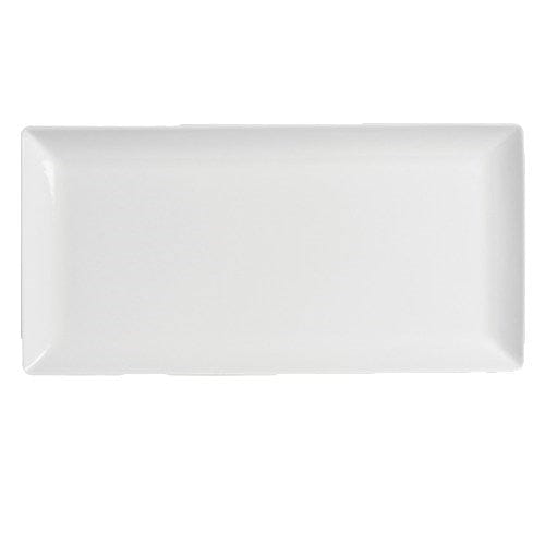Steelite International Canada Limited Dinnerware Dozen Steelite Varick Pub 6900E563 11" x 7" Bright White Rectangular Plate - 12/Case | Denson CFE
