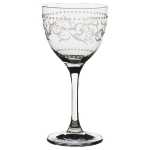 Steelite International Canada Limited Drinkware Dozen Steelite 4854RA351 MCC 5.50 Oz. Vintage Dots Nick & Nora Wine Glass - 24/Case | Denson CFE