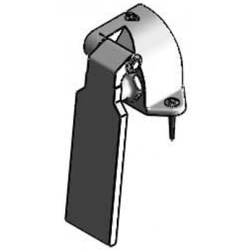 T&S BRASS Commercial Faucets Each T&S Brass B-0507-509PDL Single Ledge-Mount Polished Chrome-Plated Brass Knee Pedal Valve With 1/2" NPT Female Inlet And Outlet