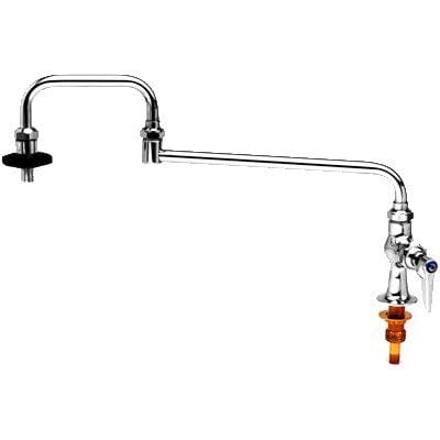T&S Brass Plumbing Each T&S Brass B-0590 Single Hole Deck Mounted Pot and Kettle Filler Faucet with 18" Double-Jointed Swing Nozzle and Insulated Grip | Denson CFE