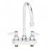 T&S BRASS Plumbing Each T&S Brass B-1141 Deck Mounted 4” Center Workboard Faucet With 5-3/4” Swivel/Rigid Gooseneck Nozzle And Lever Handles