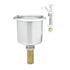 T&S BRASS Plumbing T&S Brass B-2282-01 Chrome-Plated Brass Dipperwell Faucet And Bowl Assembly With 1/2" NPSM Male Inlet With Spout, Knob, Stainless Steel Bowl And Cup With 1 1/2" x 4" Brass Tailpiece