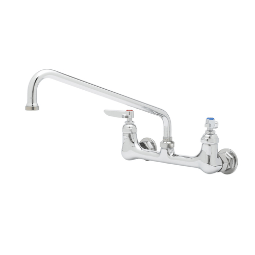 T&S BRASS Sinks & Plumbing Each T&S Brass B-0231-CR Adjustable 8? Centered Wall Mounted Pantry Faucet With 12? Swing Nozzle And Lever Handles