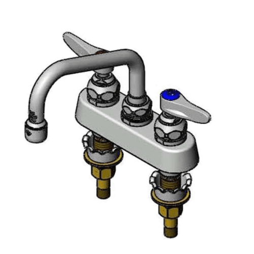T&S BRASS Sinks & Plumbing Each T&S Brass B-1110-XS 4? Center Deck Mounted Workboard Faucet With 6? Swing Nozzle And Extended Shanks