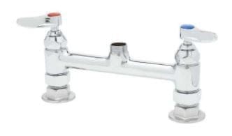 T&S Brass Unclassified Deck Mount, 8" Centers, Lever Handles, Less Nozzle