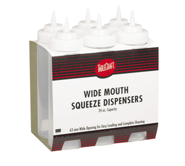 Tablecraft Products Food Service Supplies Cash & Carry WideMouth Squeeze Dispenser, 24 oz., natural, made