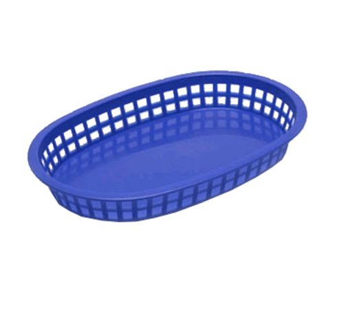Tablecraft Products Food Service Supplies Each / Blue Tablecraft 1076BL Chicago Platter Basket, 10-1/2" x 7" x 1-1/2", Blue Polypropylene | Denson CFE