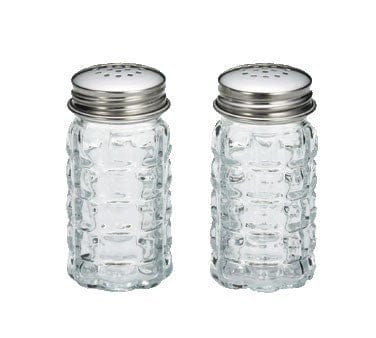 Tablecraft Products Food Service Supplies Each Salt/Pepper Shaker, 1-1/2 oz., nostalgia glass