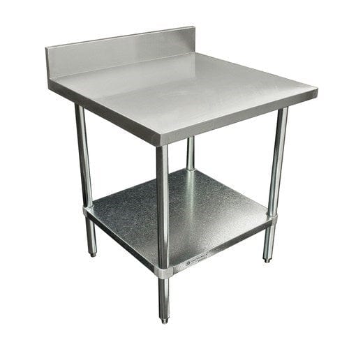 Thorinox Commercial Work Tables and Stations Each Thorinox DSST-3036-BK 30″ x 36″ 18 Gauge Stainless Steel Work Table With 5″ Back Splash | Denson CFE